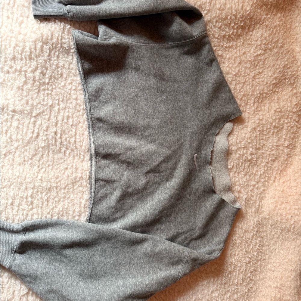 Nike Gray Off-the-Shoulder Sweater